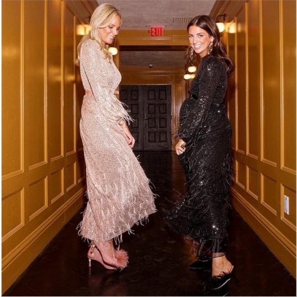 Antonio Melani Sequin Feathered A-line Dress Size 2 NWT - Picture 8 of 12